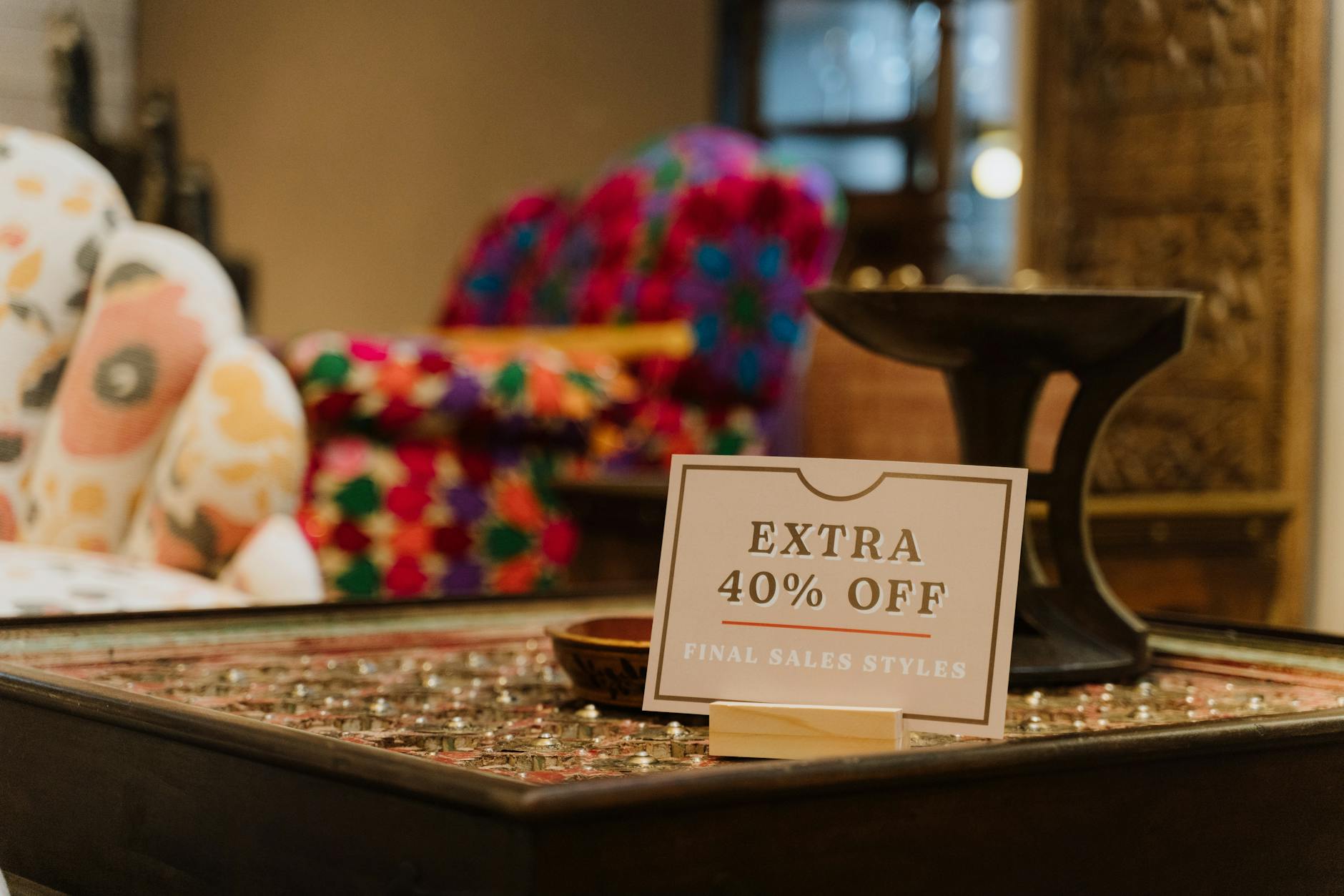 Marketing Promotion 40% discount sign